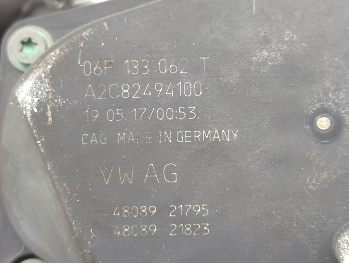 2013-2019 Volkswagen Golf Throttle Body P/N:06F 133 062 G 06F 133 062 Q Fits OEM Used Auto Parts - Oemusedautoparts1.com