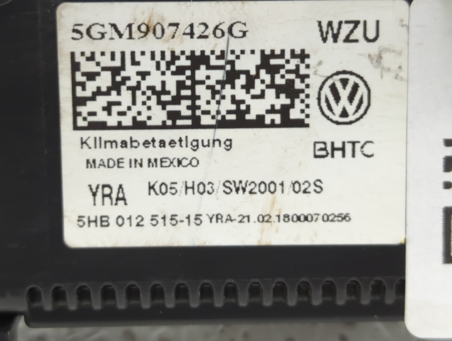2017 Volkswagen Golf Climate Control Module Temperature AC/Heater Replacement P/N:5GM907426G 5GM907426E, 5GM907426 Fits OEM 