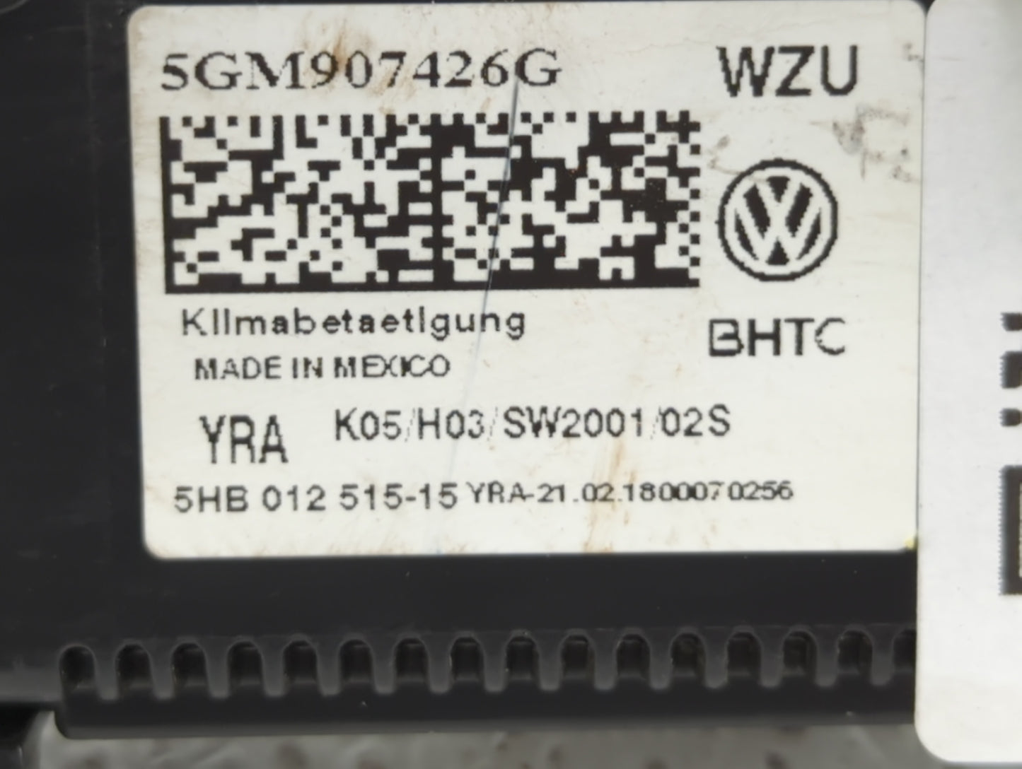 2017 Volkswagen Golf Climate Control Module Temperature AC/Heater Replacement P/N:5GM907426G 5GM907426E, 5GM907426 Fits OEM 