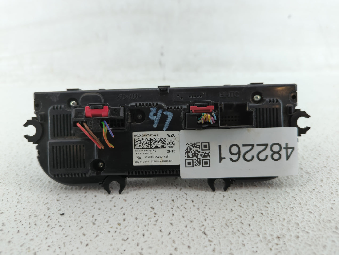 2017 Volkswagen Golf Climate Control Module Temperature AC/Heater Replacement P/N:5GM907426G 5GM907426E, 5GM907426 Fits OEM 