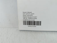2018 Volkswagen Golf Owners Manual Book Guide P/N:5GM012722AM OEM Used Auto Parts - Oemusedautoparts1.com