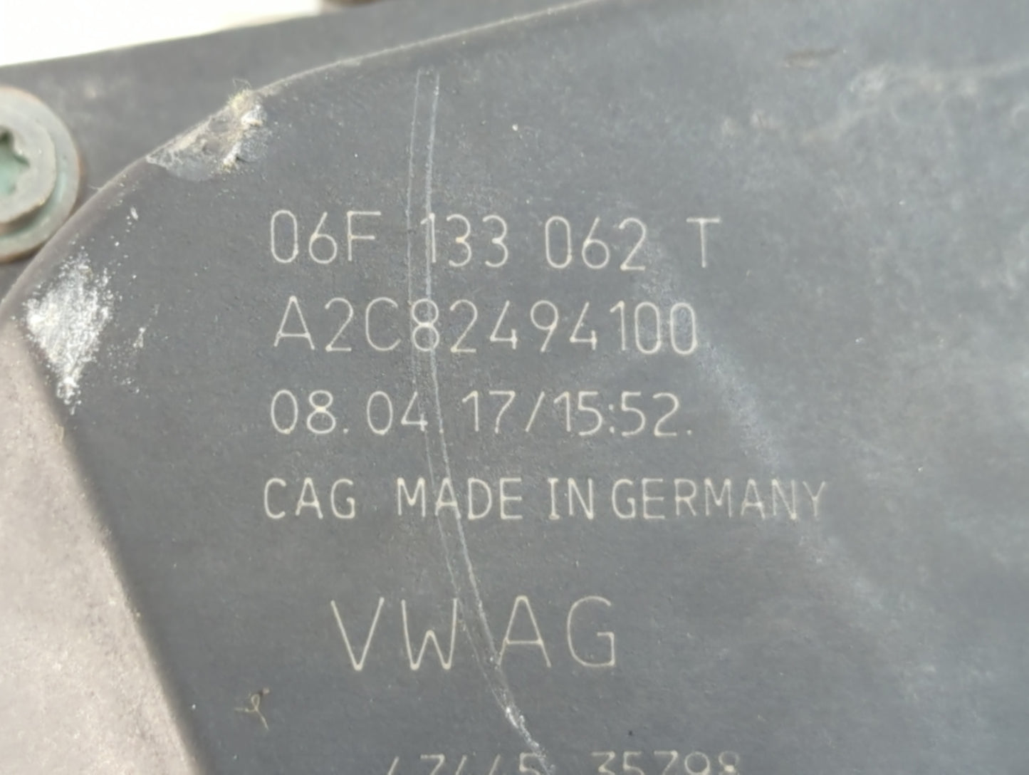 2013-2019 Volkswagen Golf Throttle Body P/N:A2C82494100 06F 133 62 T Fits OEM Used Auto Parts - Oemusedautoparts1.com