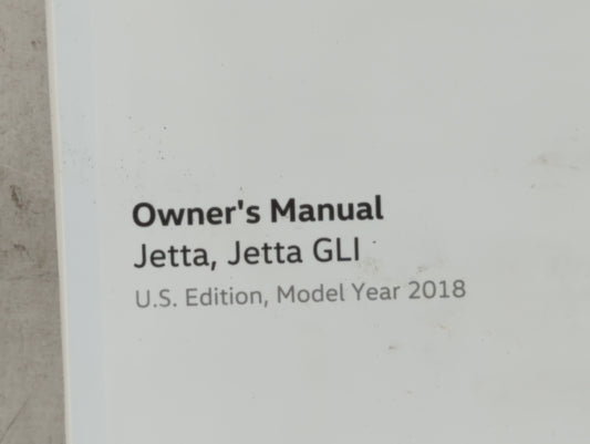 2018 Volkswagen Jetta Owners Manual Book Guide P/N:5C6012723AP OEM Used Auto Parts