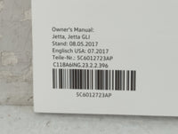 2018 Volkswagen Jetta Owners Manual Book Guide P/N:5C6012723AP OEM Used Auto Parts - Oemusedautoparts1.com