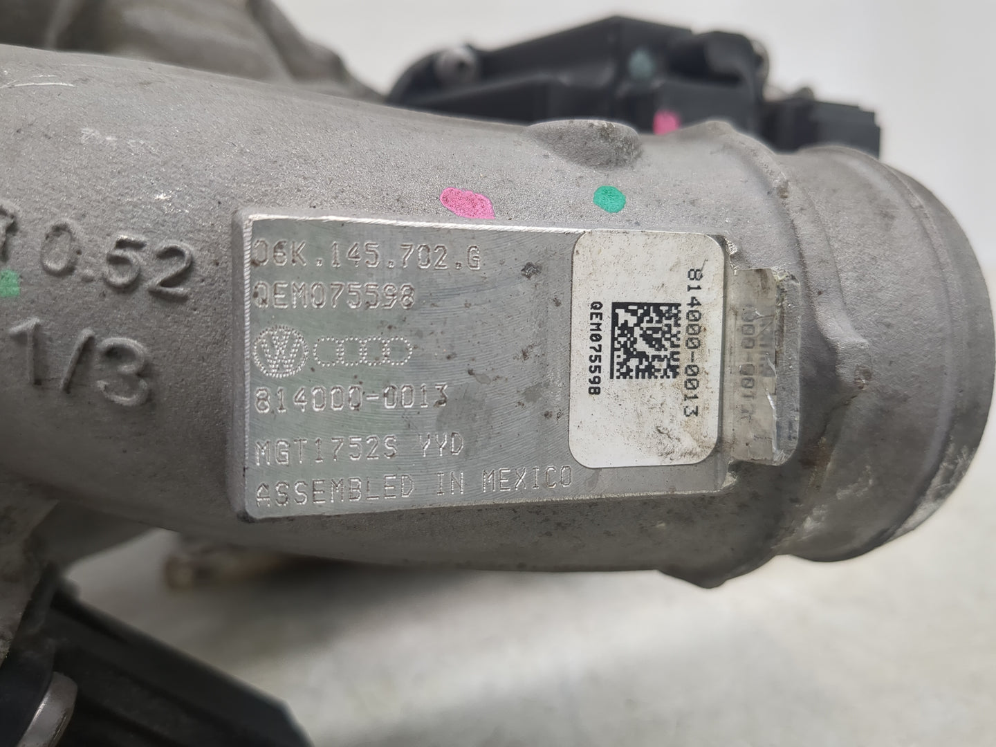 2016 Jetta Turbocharger Turbo Charger Super Charger Supercharger - Oemusedautoparts1.com