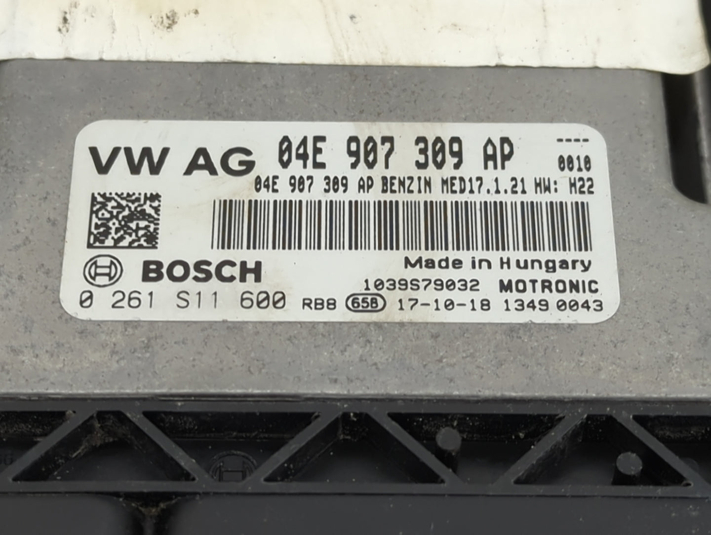 2018 Volkswagen Jetta PCM Engine Control Computer ECU ECM PCU OEM P/N:04E907309AP 0261S11600, 1039S79032 Fits OEM Used Auto 