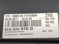 2015-2017 Volkswagen Jetta Instrument Cluster Speedometer Gauges P/N:5C6920976D 5C6.920.976.D Miles: Fits Fits 2015 2016 201