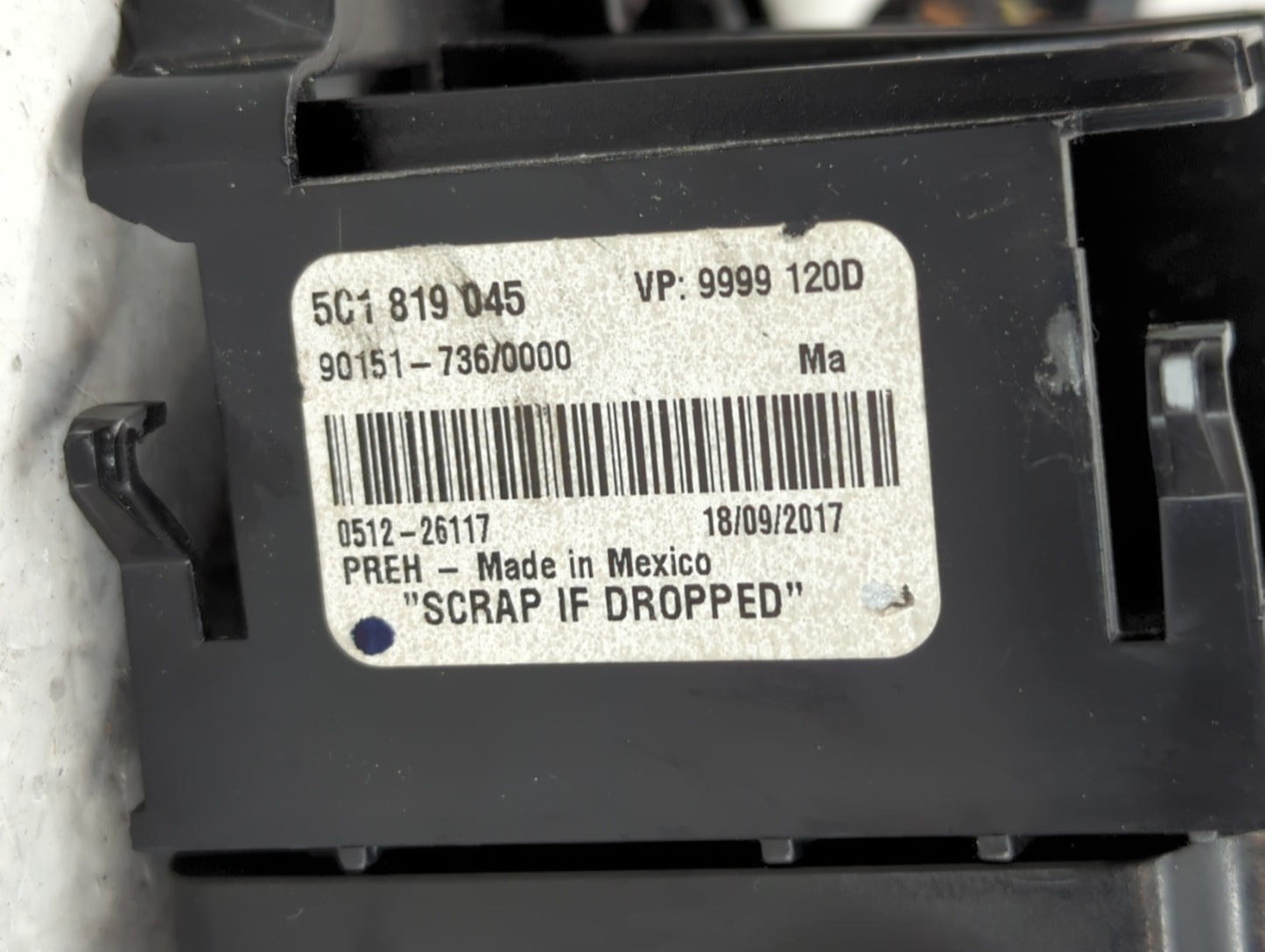 2015-2018 Volkswagen Jetta Climate Control Module Temperature AC/Heater Replacement P/N:90151-736 003929621 Fits OEM Used Au