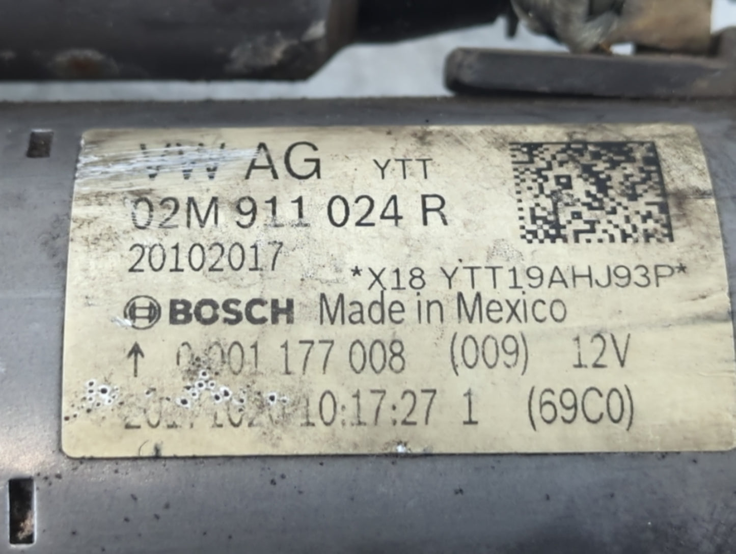 2015-2019 Volkswagen Jetta Car Starter Motor Solenoid OEM P/N:05012016 02M 911 024 R Fits Fits 2015 2016 2017 2018 2019 OEM 