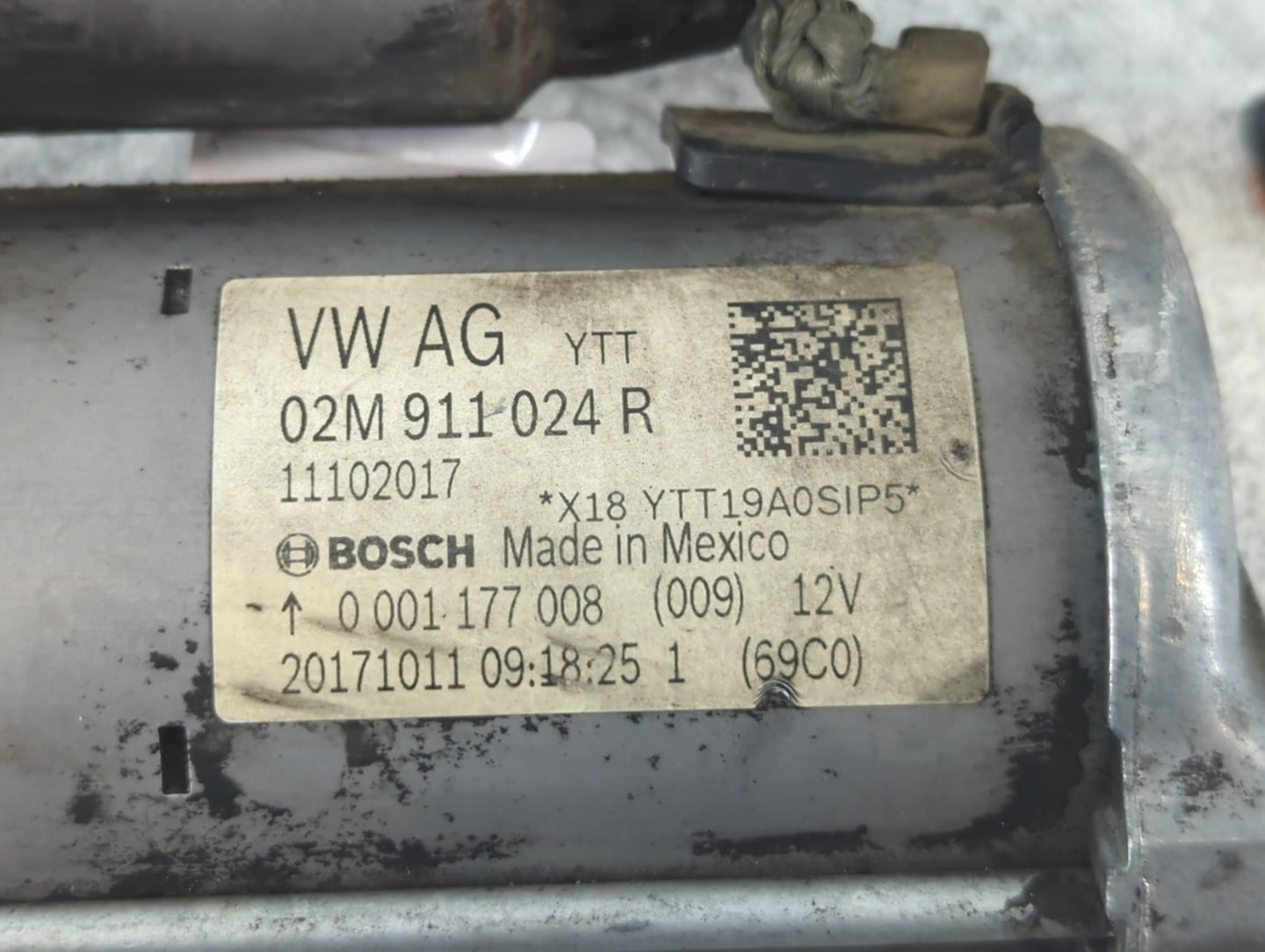 2014 Volkswagen Jetta Car Starter Motor Solenoid OEM P/N:02Z 911 024 R Fits Fits 2015 2016 2017 2018 2019 2020 2021 2022 OEM