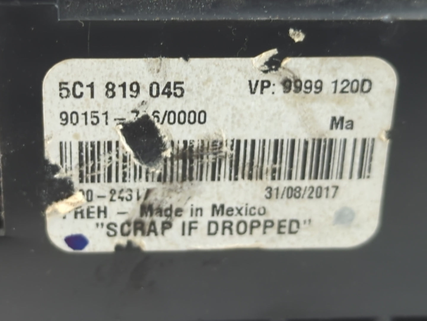 2017-2018 Volkswagen Jetta Climate Control Module Temperature AC/Heater Replacement P/N:5C1 819 045 Fits Fits 2017 2018 OEM 