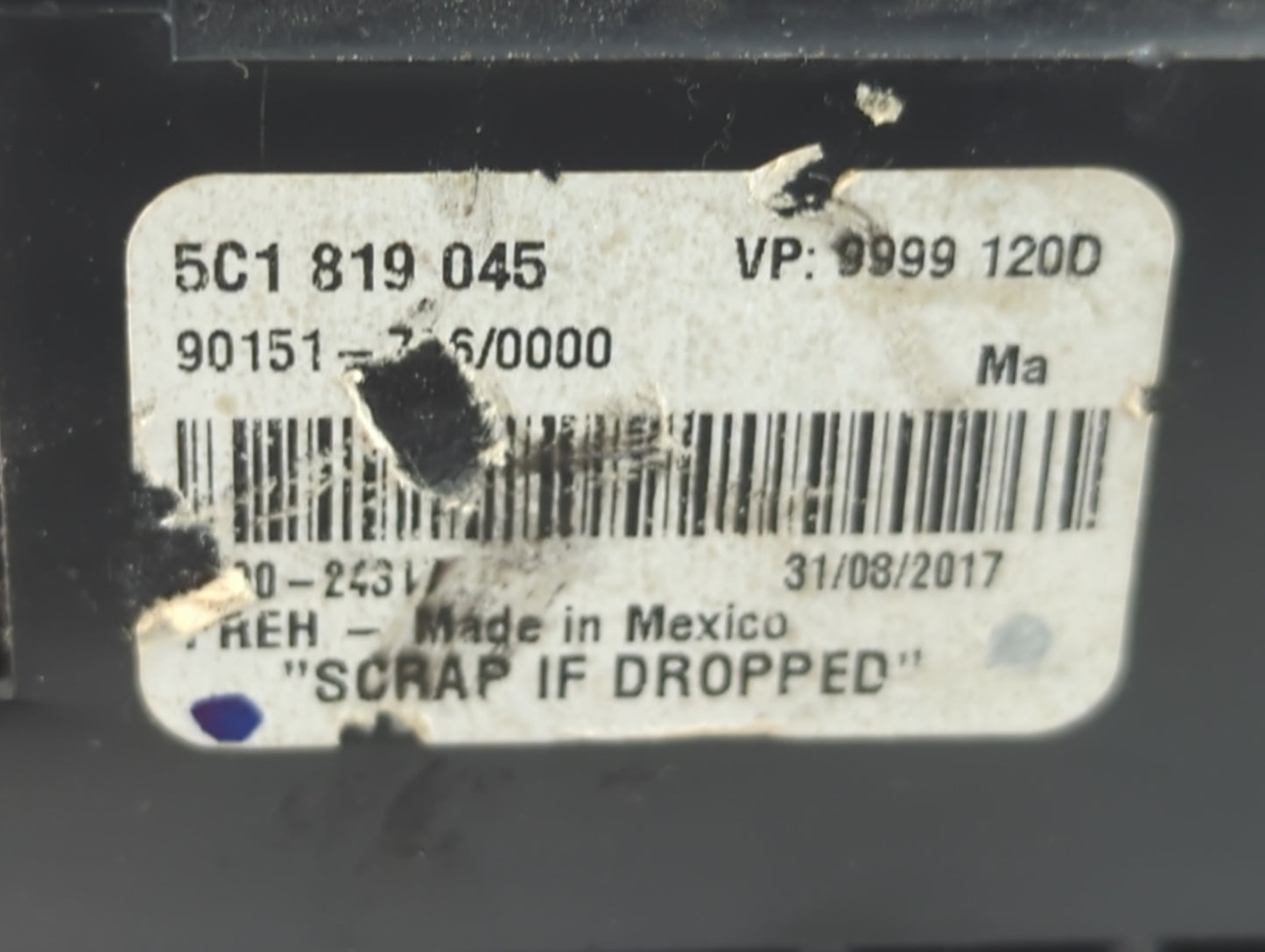 2017-2018 Volkswagen Jetta Climate Control Module Temperature AC/Heater Replacement P/N:5C1 819 045 Fits Fits 2017 2018 OEM 