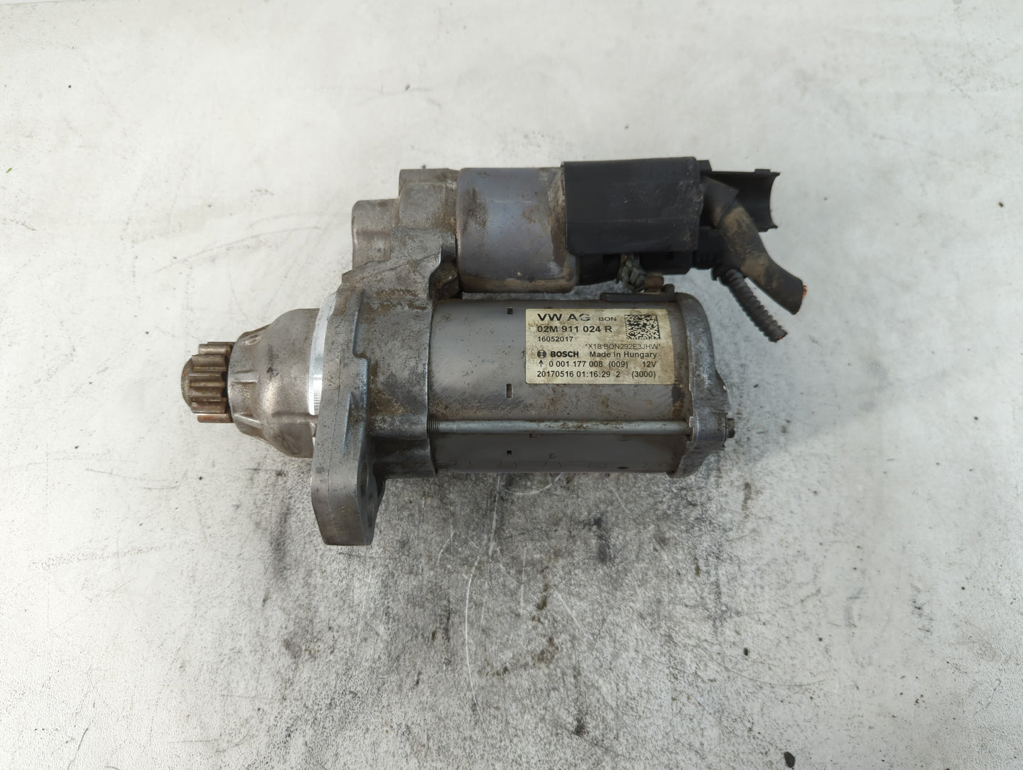 2014 Volkswagen Jetta Car Starter Motor Solenoid OEM P/N:0 001 177 008 02M 911 024 R Fits OEM Used Auto Parts - Oemusedautop