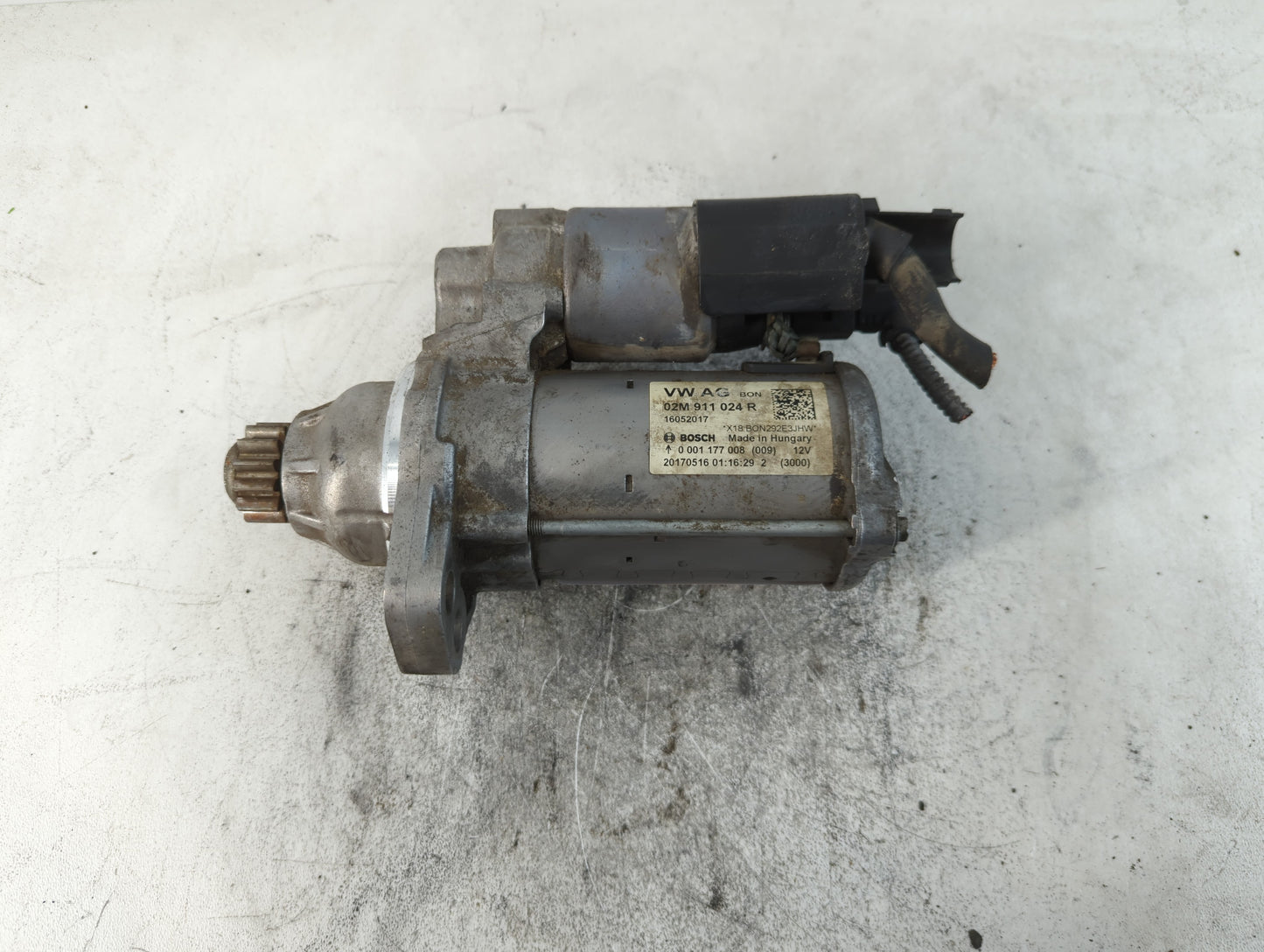 2014 Volkswagen Jetta Car Starter Motor Solenoid OEM P/N:0 001 177 008 02M 911 024 R Fits OEM Used Auto Parts - Oemusedautop