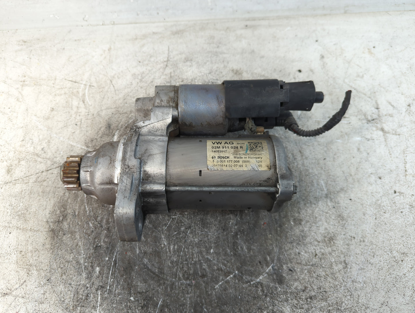 2014 Volkswagen Jetta Car Starter Motor Solenoid OEM P/N:02M 911 024 R Fits Fits 2015 2016 2017 2018 2019 2020 2021 2022 OEM