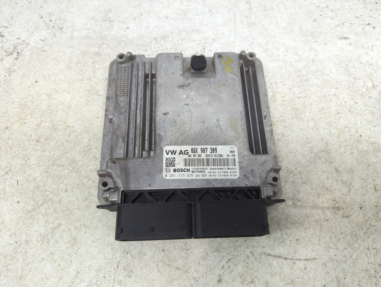 2018 Volkswagen Passat PCM Engine Control Computer ECU ECM PCU OEM P/N:06K907309 0261S15635, 1039S93620 Fits OEM Used Auto P