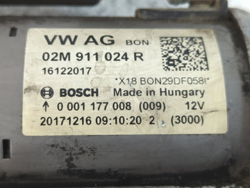 2014-2020 Volkswagen Passat Car Starter Motor Solenoid OEM P/N:28022017 02M 911 024 R Fits OEM Used Auto Parts