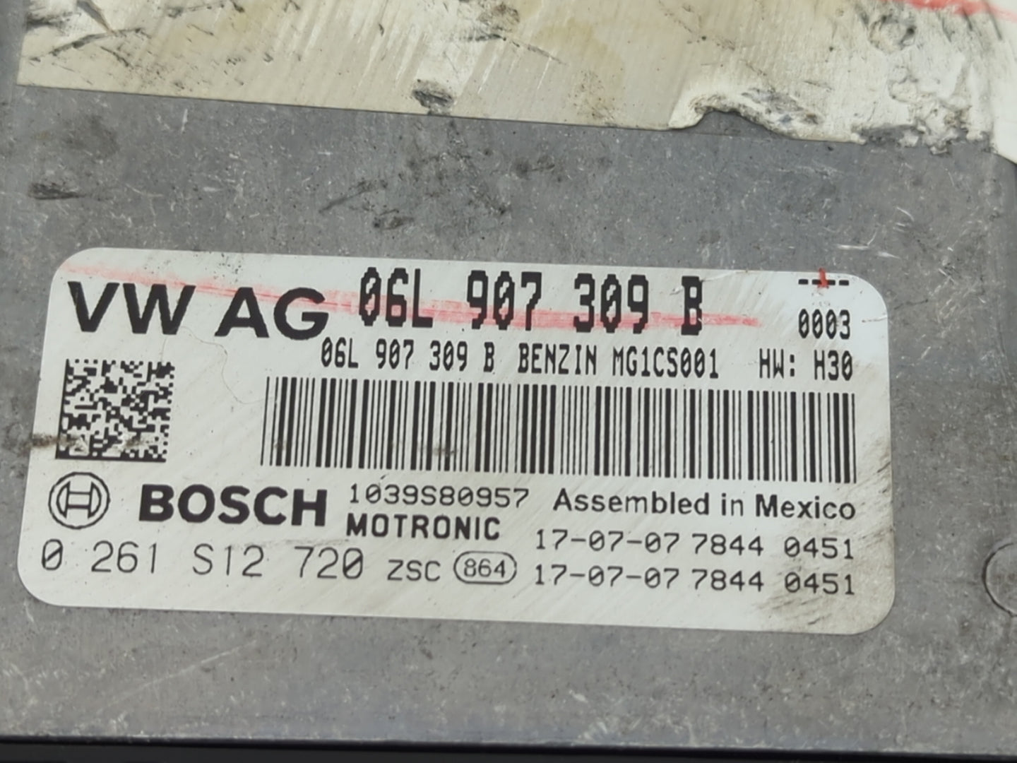 2018-2020 Volkswagen Tiguan PCM Engine Control Computer ECU ECM PCU OEM P/N:06L 907 309 B 0 261 S12 720 Fits Fits 2018 2019 