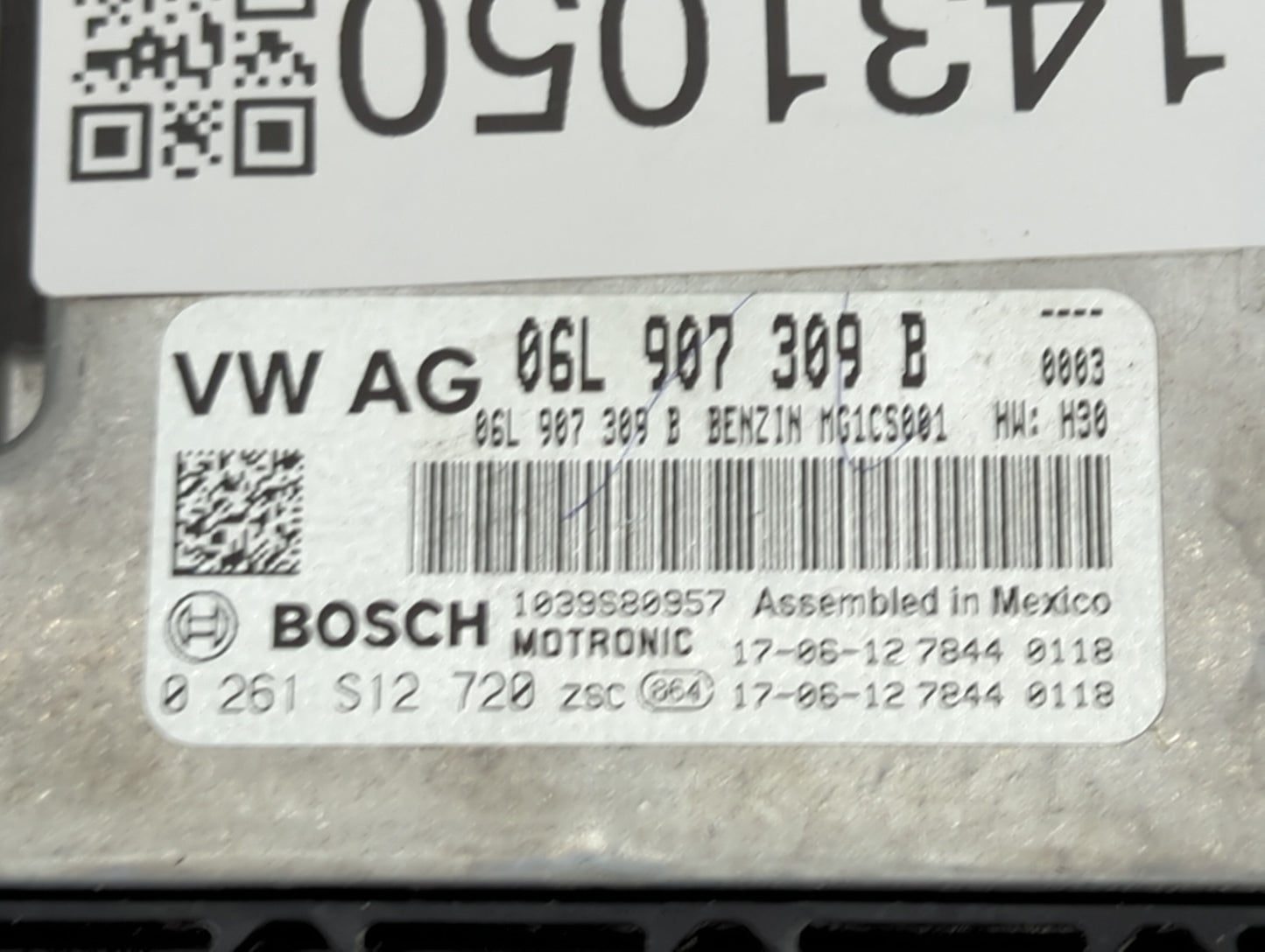 2018-2020 Volkswagen Tiguan PCM Engine Control Computer ECU ECM PCU OEM P/N:06L907309B Fits Fits 2018 2019 2020 OEM Used Aut