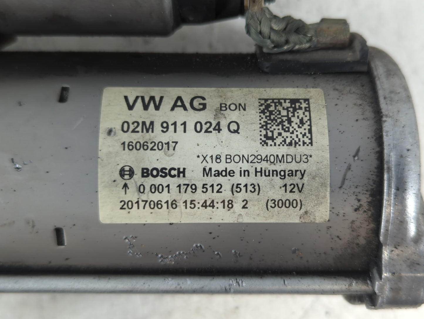 2018-2022 Volkswagen Tiguan Car Starter Motor Solenoid OEM P/N:02M 911 024 Q Fits Fits 2018 2019 2020 2021 2022 OEM Used Aut