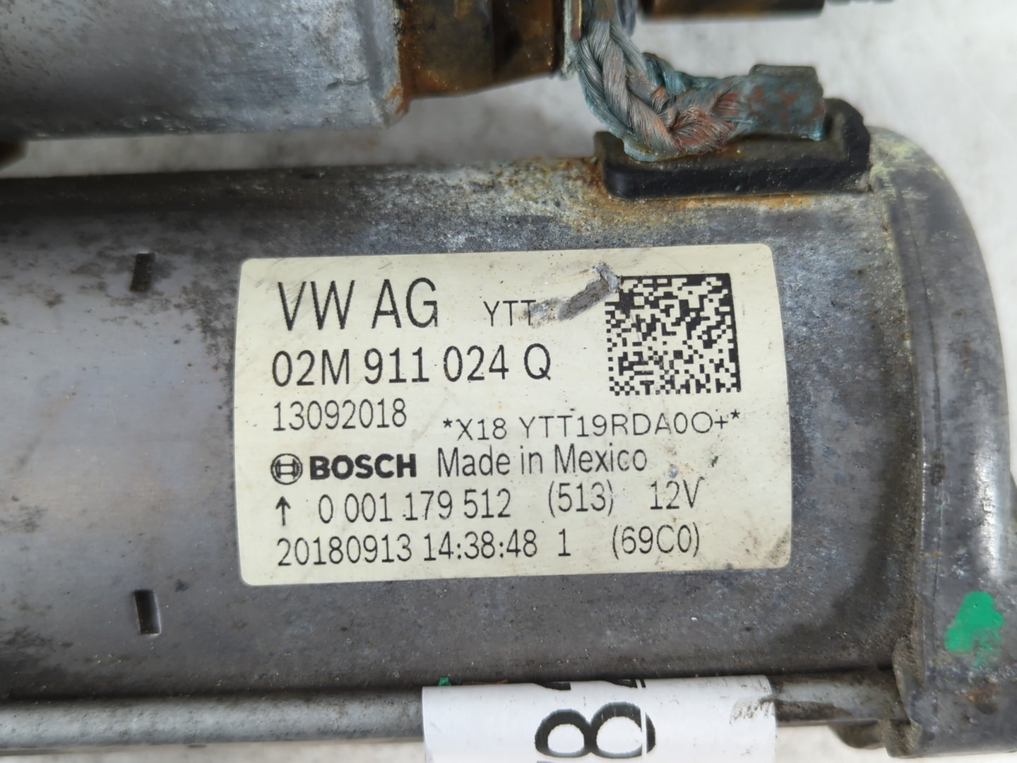 2018-2022 Volkswagen Tiguan Car Starter Motor Solenoid OEM P/N:02M 911 024 Q Fits Fits 2018 2019 2020 2021 2022 OEM Used Aut