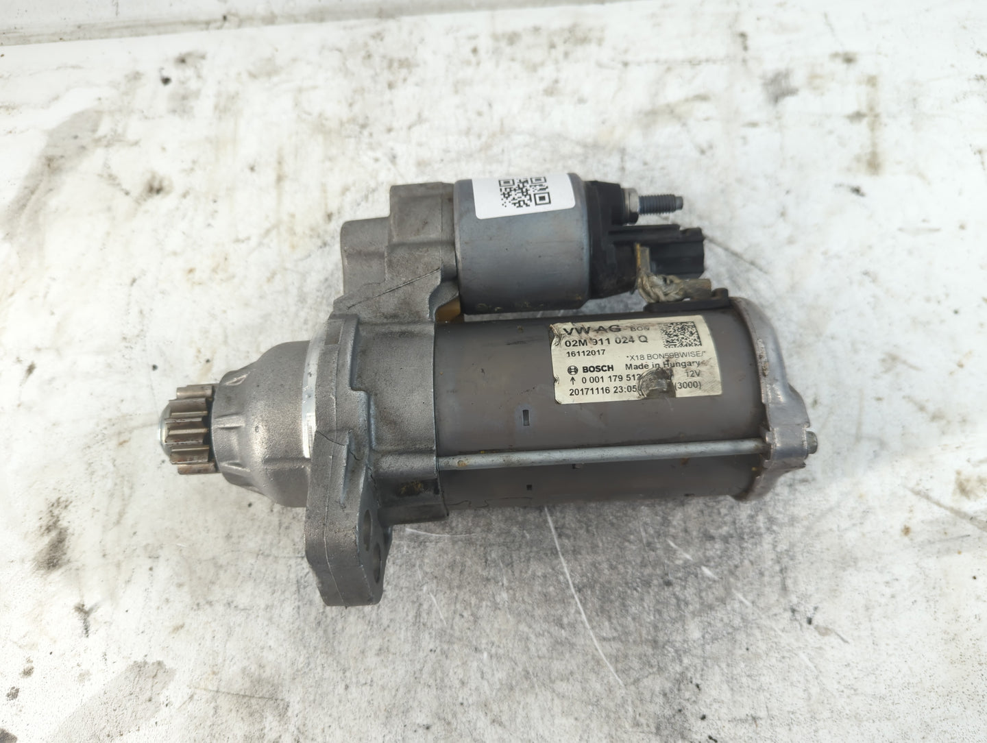 2018 Volkswagen Tiguan Car Starter Motor Solenoid OEM P/N:02M 911 024 Q Fits Fits 2012 2013 2014 2015 2016 OEM Used Auto Par
