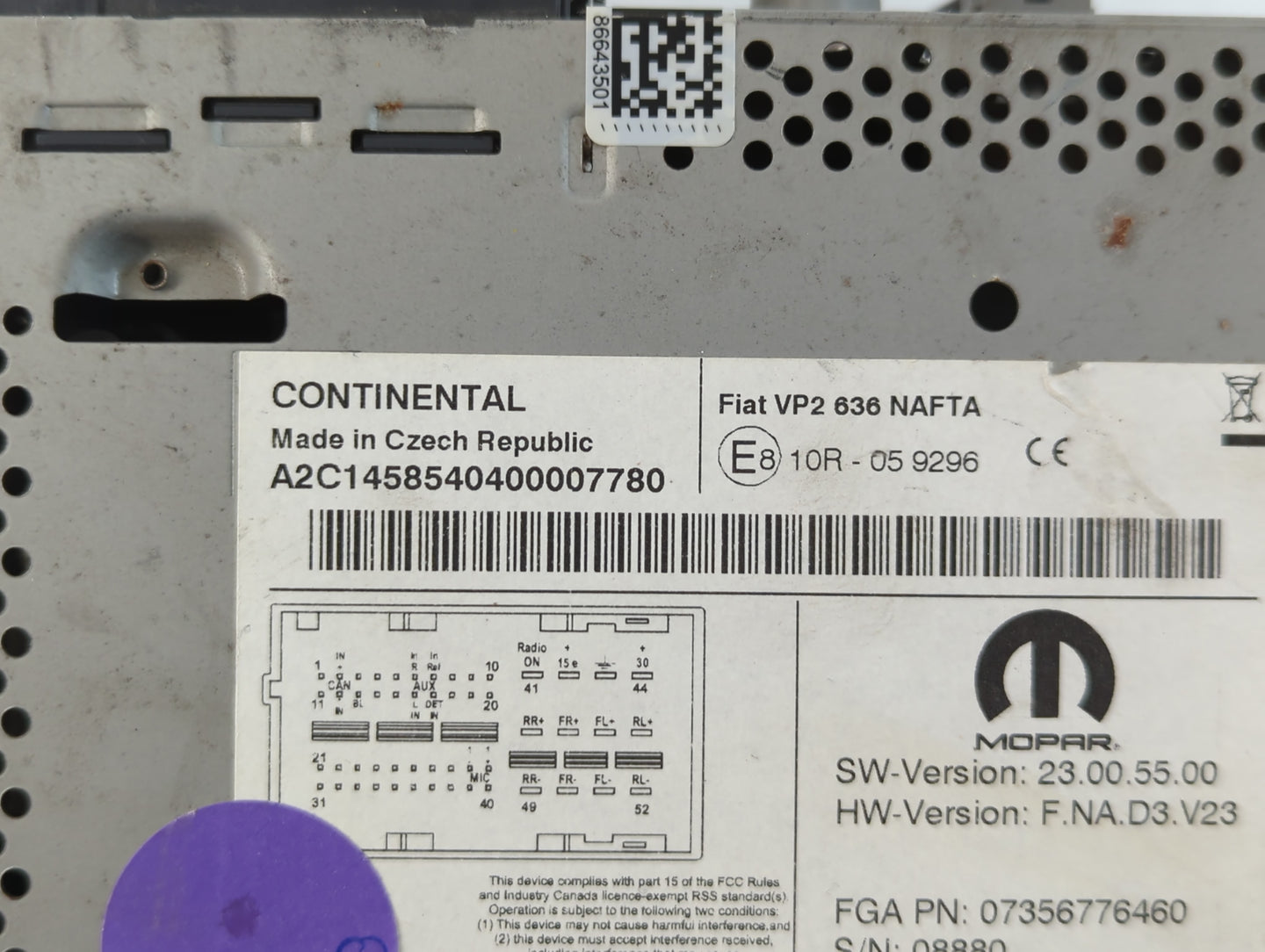 2018 Volvo Procity Radio AM FM Cd Player Receiver Replacement P/N:E8 10R -05 9296 Fits OEM Used Auto Parts - Oemusedautopart
