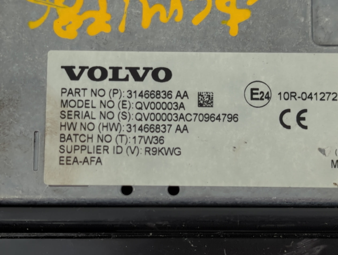 2018-2018 Volvo Xc60 Information Display Screen - Oemusedautoparts1.com