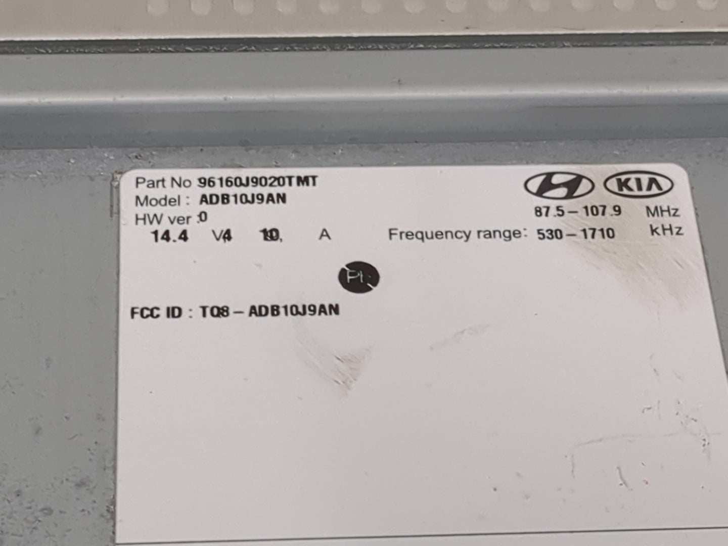 2019 Kona Radio AM FM Cd Player Receiver Replacement Fits Fits 2018 2020 2021 OEM Used Auto Parts - Oemusedautoparts1.com