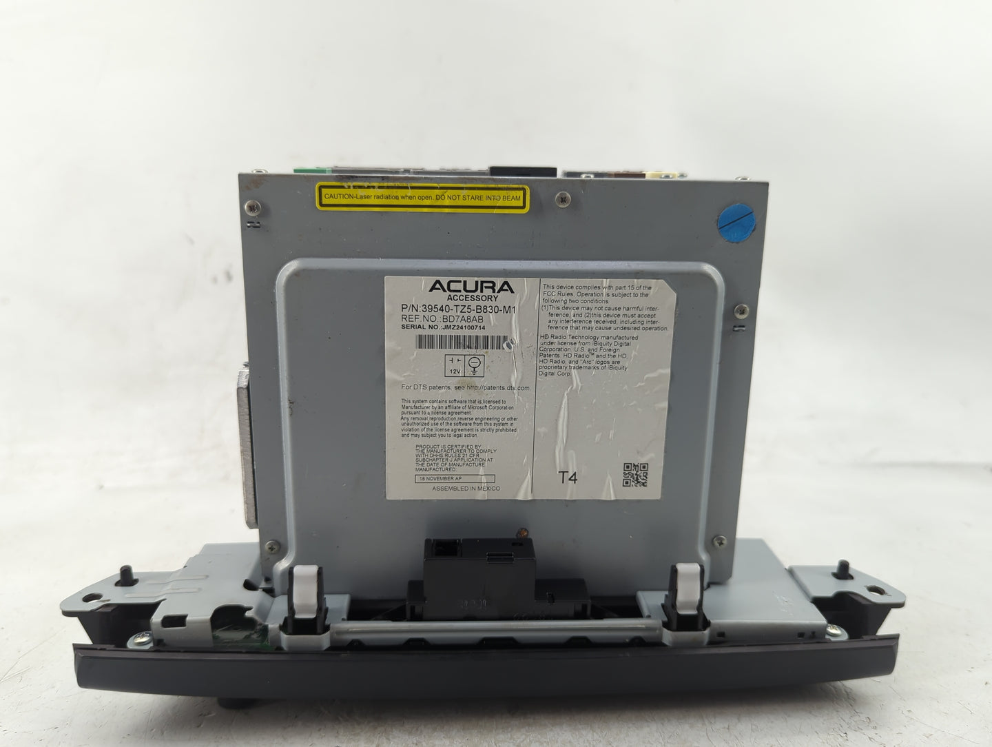 2018-2020 Acura Mdx Radio AM FM Cd Player Receiver Replacement P/N:39540-TZ5-B830-M1 Fits Fits 2018 2019 2020 OEM Used Auto 