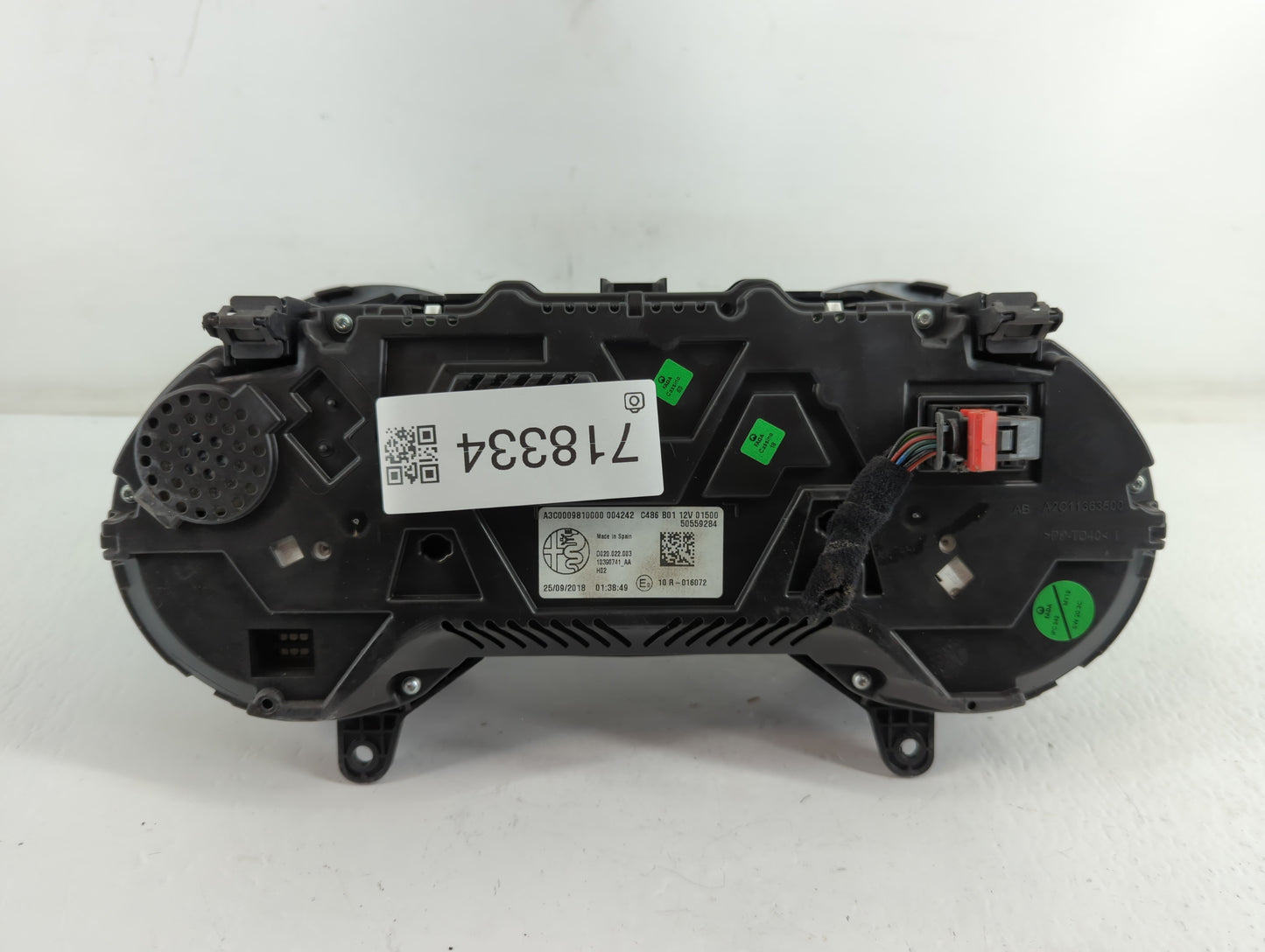 2019 Alfa Romeo Stelvio Instrument Cluster Speedometer Gauges P/N:50559284 10390741_AA Fits OEM Used Auto Parts - Oemusedaut