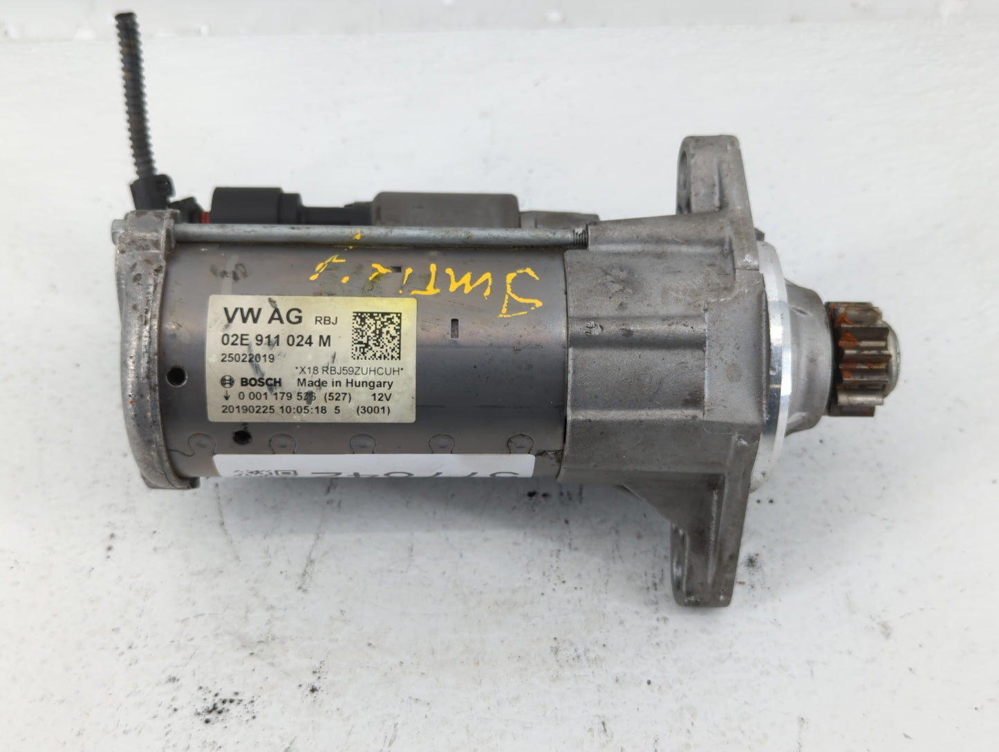 2017-2018 Audi A3 Car Starter Motor Solenoid OEM P/N:02E 911 024 M Fits Fits 2017 2018 2019 OEM Used Auto Parts - Oemusedaut