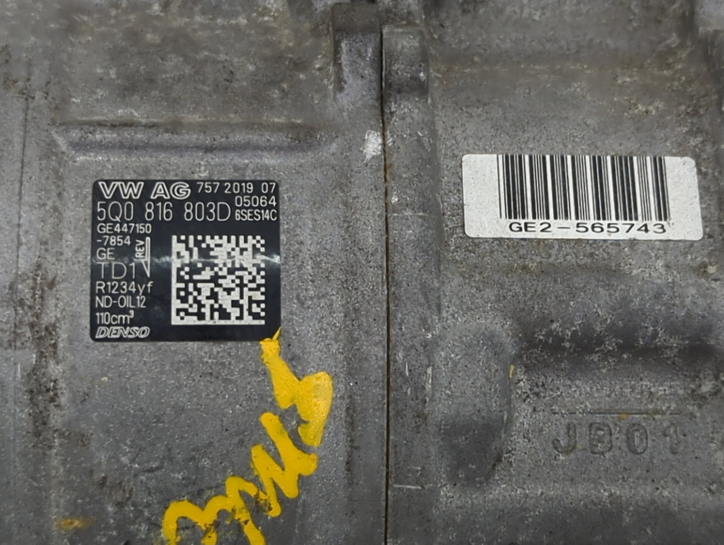 2019-2021 Audi Q3 Air Conditioning A/c Ac Compressor Oem - Oemusedautoparts1.com