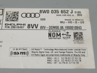 2019 Audi Q5 Radio AM FM Cd Player Receiver Replacement P/N:8W0 035 652 J Fits OEM Used Auto Parts - Oemusedautoparts1.com