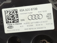 2019-2020 Audi Q5 Instrument Cluster Speedometer Gauges P/N:8W5 190 B 80A 920 870B Miles: Fits Fits 2019 2020 OEM Used Auto 