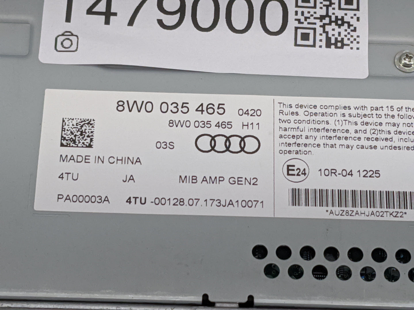Audi S4 Radio Speaker Amplifier 1479000 - Oemusedautoparts1.com