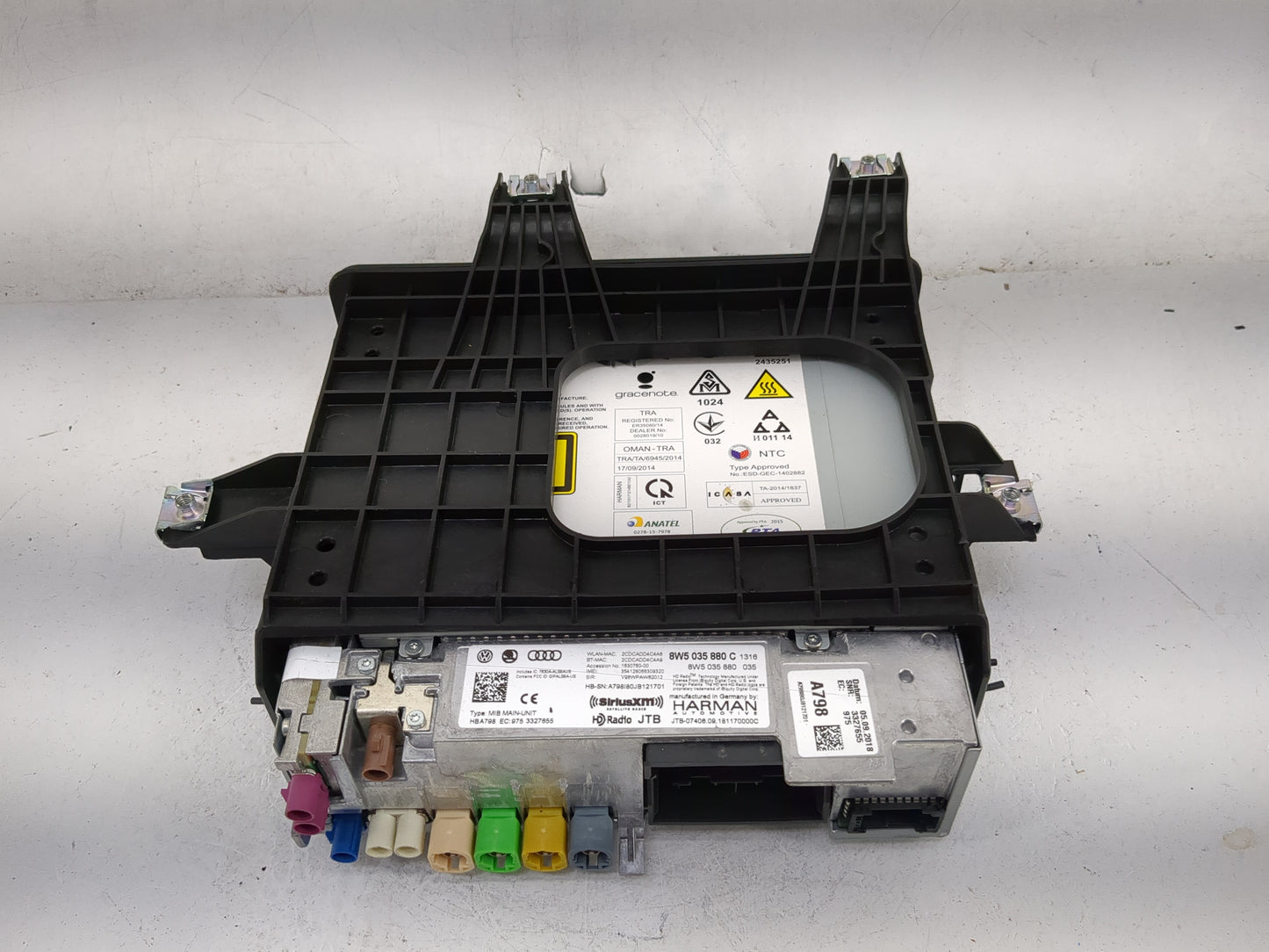 2019 Audi S4 Radio AM FM Cd Player Receiver Replacement P/N:8W5 035 880 C 8W5 035 880, A798I80JB121701 Fits Fits 2018 OEM Us