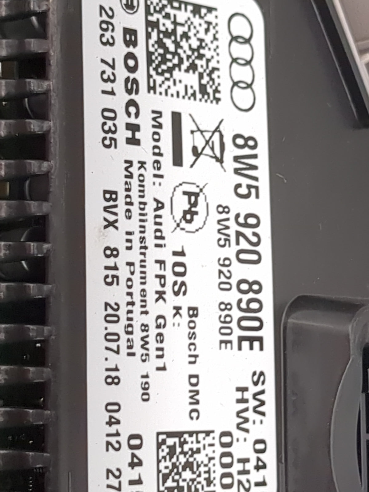 2019 Audi S4 Instrument Cluster Speedometer Gauges P/N:8W5920890E 8W5 920 890E, 0263731035 Miles: Fits Fits 2018 2020 OEM Us
