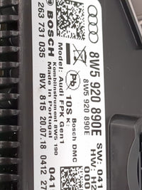 2019 Audi S4 Instrument Cluster Speedometer Gauges P/N:8W5920890E 8W5 920 890E, 0263731035 Miles: Fits Fits 2018 2020 OEM Us