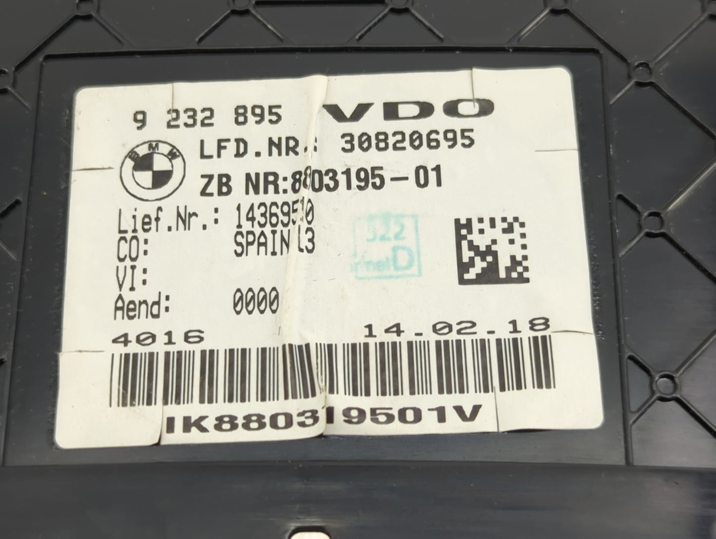 2019 Bmw 430i Instrument Cluster Speedometer Gauges P/N:9232895 8803195-01, 30820695, 1436950 Miles:1K Fits OEM Used Auto Pa