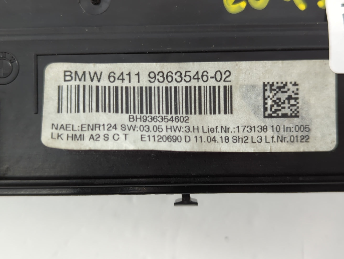 2017-2020 Bmw 430i Climate Control Module Temperature AC/Heater Replacement P/N:9363546-02 Fits OEM Used Auto Parts - Oemuse