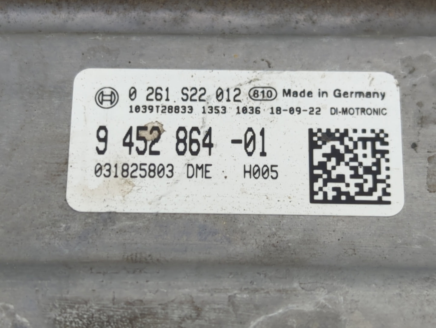 2018-2019 Bmw 530i PCM Engine Control Computer ECU ECM PCU OEM P/N:031825803 0 261 S22 012 Fits Fits 2018 2019 OEM Used Auto