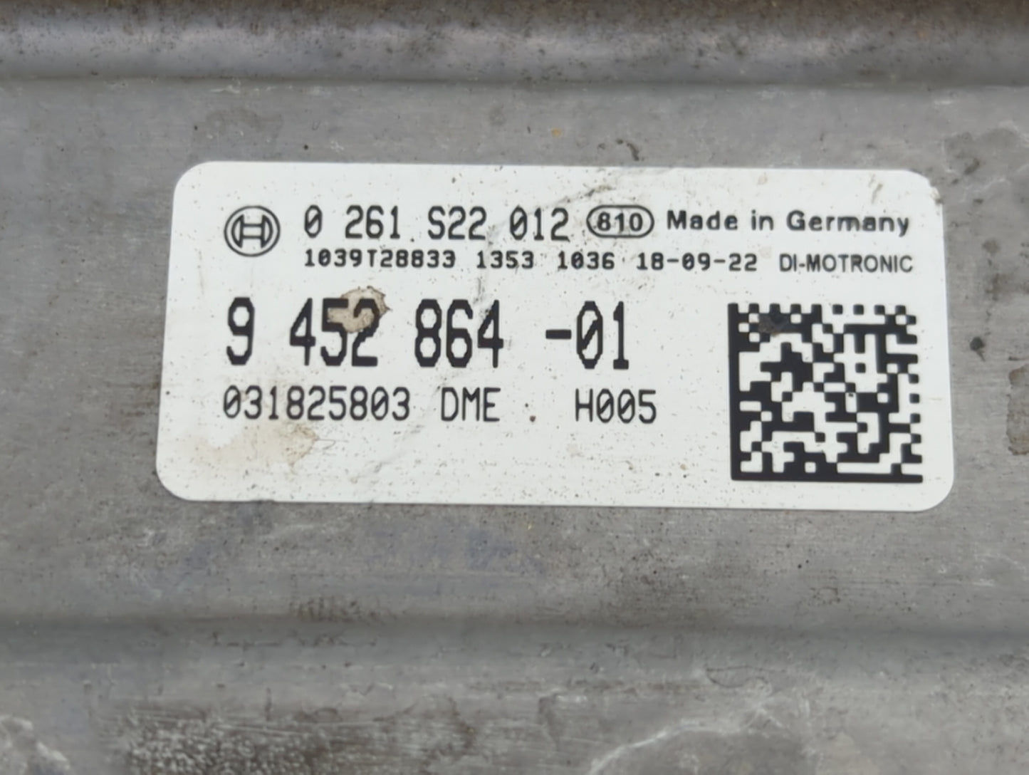 2018-2019 Bmw 530i PCM Engine Control Computer ECU ECM PCU OEM P/N:031825803 0 261 S22 012 Fits Fits 2018 2019 OEM Used Auto