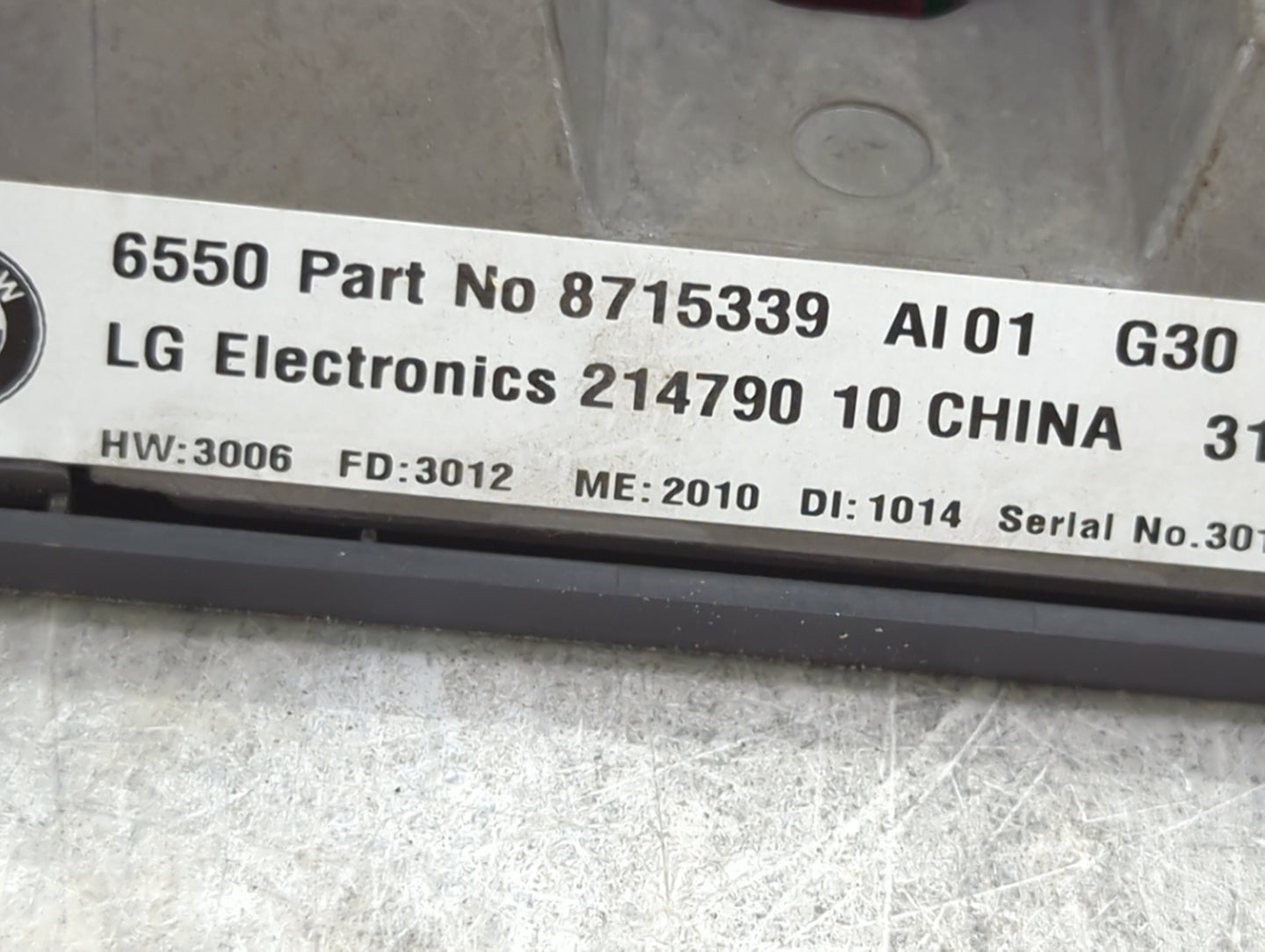 Bmw 640igt Information Display Screen - Oemusedautoparts1.com