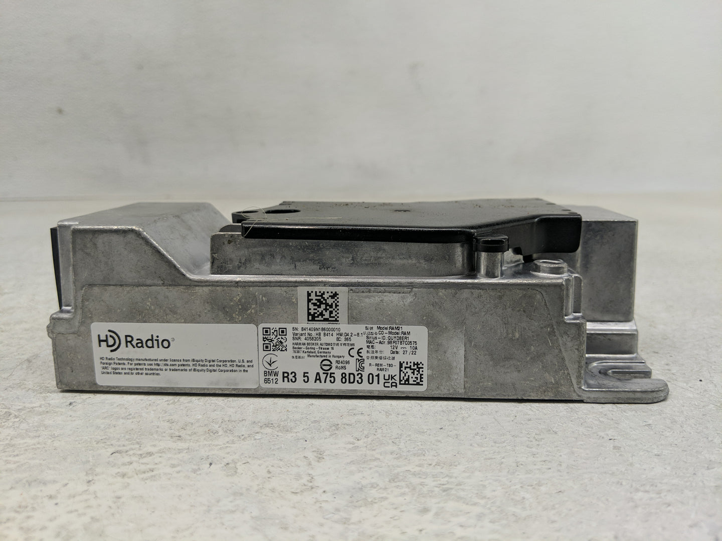 2018-2021 Bmw X3 Radio AM FM Cd Player Receiver Replacement P/N:5 A75 8D3 Fits Fits 2016 2017 2018 2019 2020 2021 OEM Used A