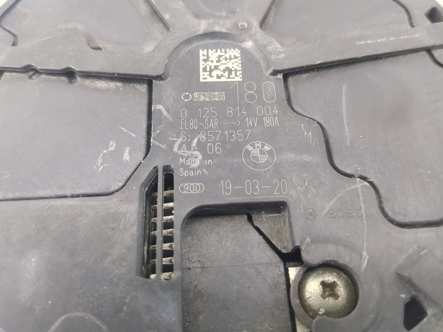 2018-2019 Bmw X3 Alternator Replacement Generator Charging Assembly Engine OEM P/N:8571357 0 125 814 004 Fits OEM Used Auto 