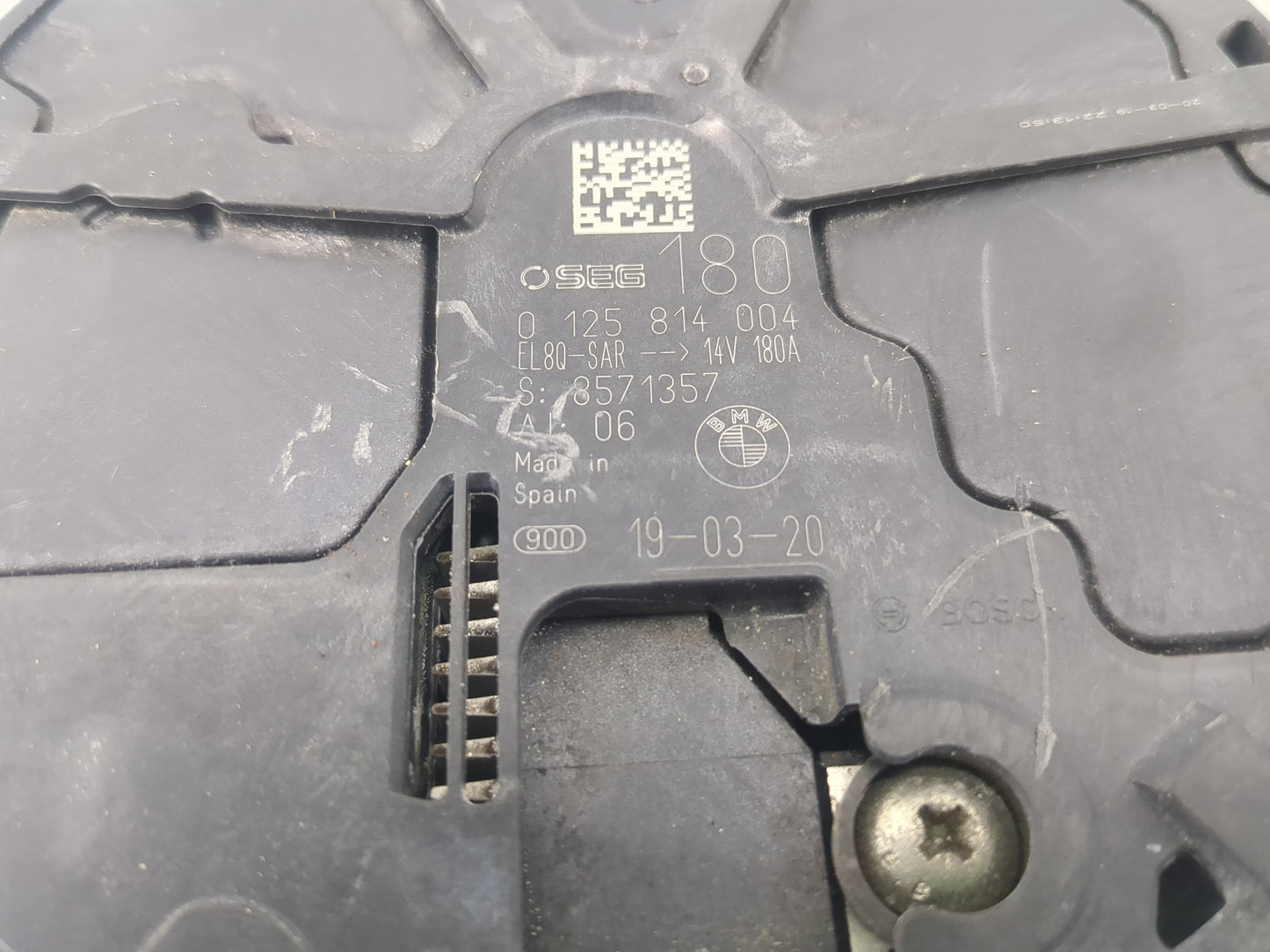 2018-2019 Bmw X3 Alternator Replacement Generator Charging Assembly Engine OEM P/N:8571357 0 125 814 004 Fits OEM Used Auto 