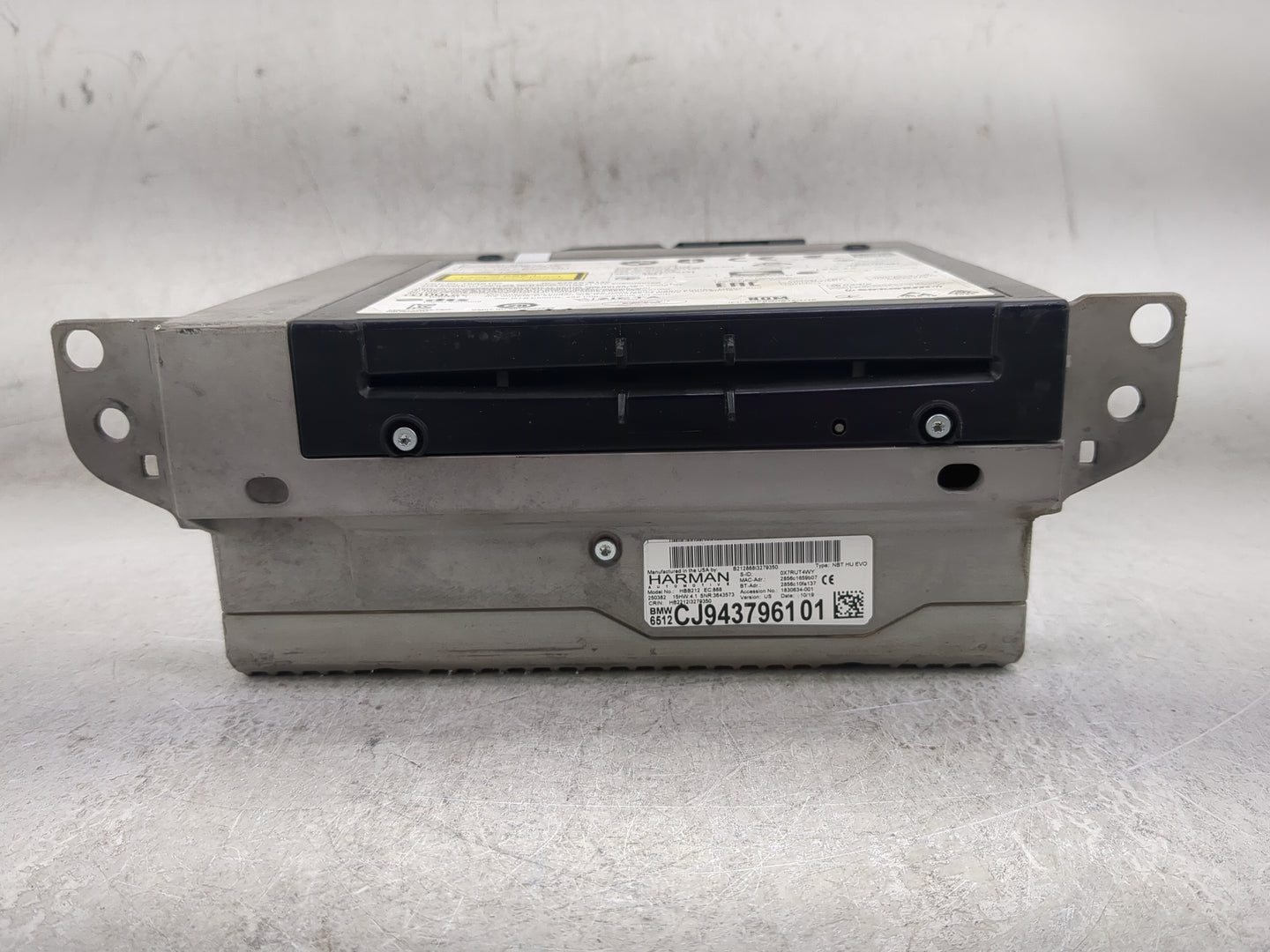 2019 Bmw X3 Radio AM FM Cd Player Receiver Replacement P/N:CJ943796101 HBB212, T8G8140, 6434A-B140 Fits OEM Used Auto Parts 