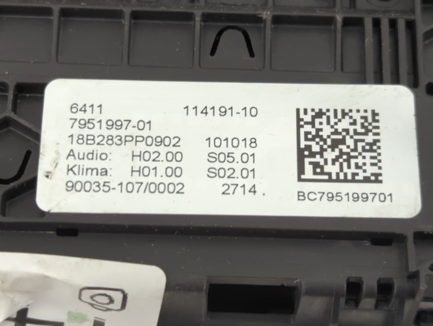 2019 Bmw X3 Climate Control Module Temperature AC/Heater Replacement P/N:7951997-01 6411, 114191-10, 18B283PP0902 Fits OEM U
