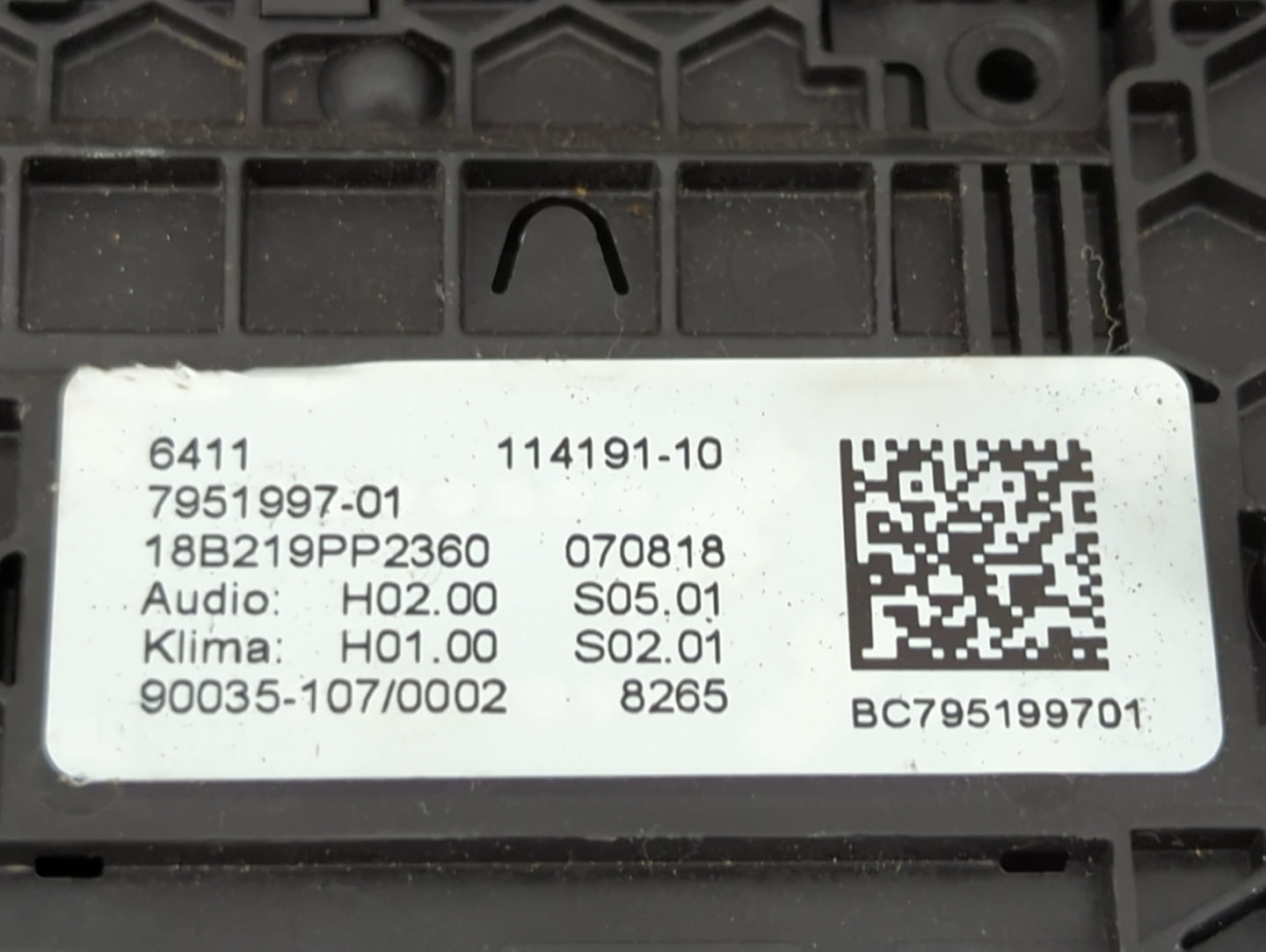 2018-2021 Bmw X3 Climate Control Module Temperature AC/Heater Replacement Fits Fits 2018 2019 2020 2021 OEM Used Auto Parts 